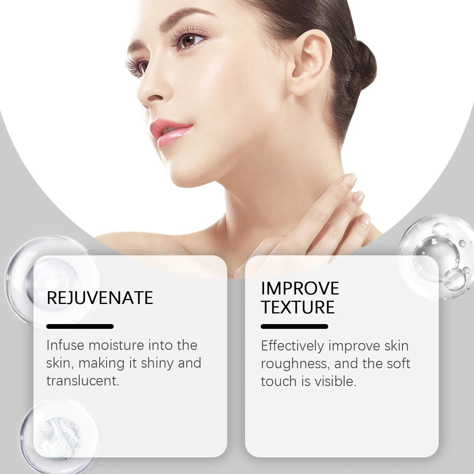 Collagen tightening facial mask pack containing four pieces measuring 23.5cm by 16.8cm