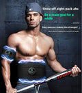 Fitness shaping belt for waist and abdomen with display screen, shown with host and USB cable.