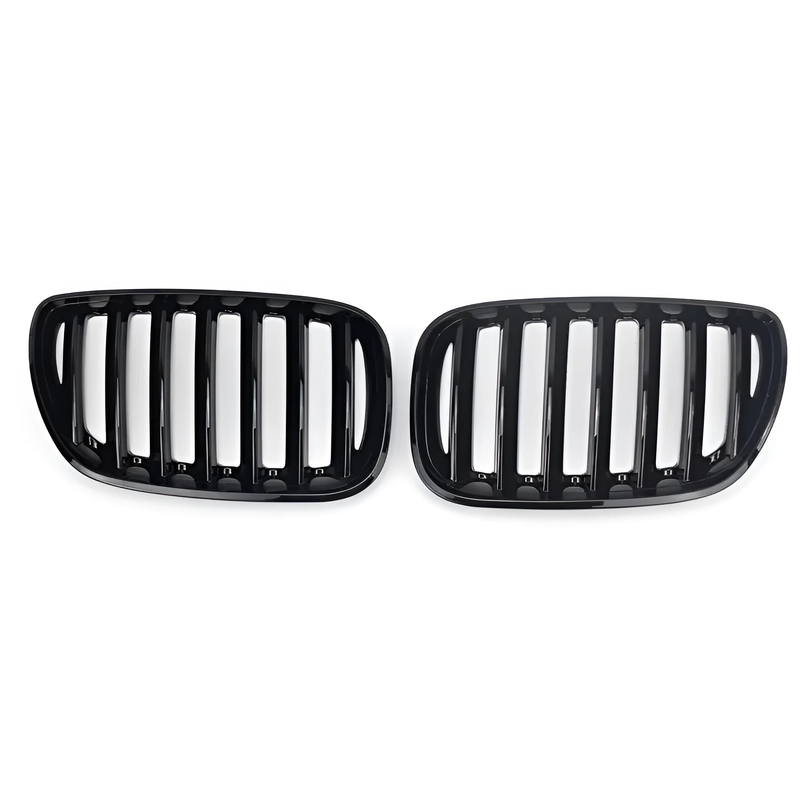 Bright black ABS plastic medium mesh grille set for BMW X5E 53 front replacement
