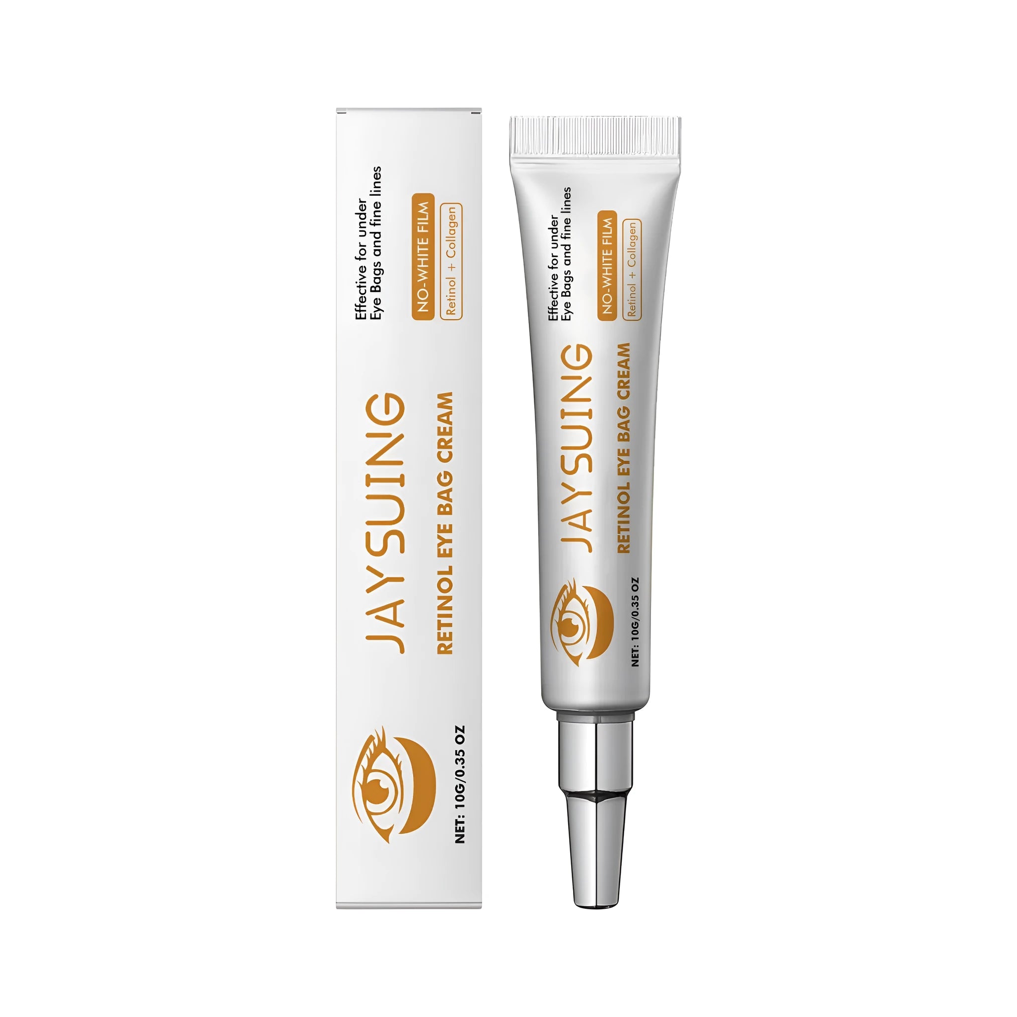 10g retinol anti-ageing eye cream tube with hyaluronic acid and collagen for the eye area