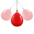 Red PVC water filled boxing reaction ball with hook rope for speed training