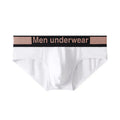 Men's modal briefs in black with a gradient belt, showing low waist design
