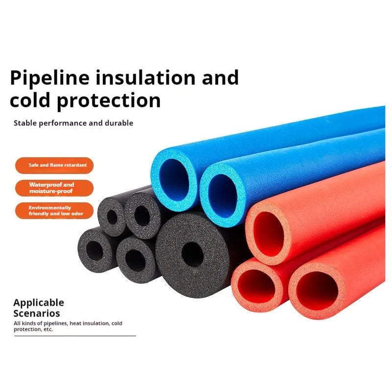 Rubber and plastic self-adhesive tubular insulation cotton for pipe heat preservation