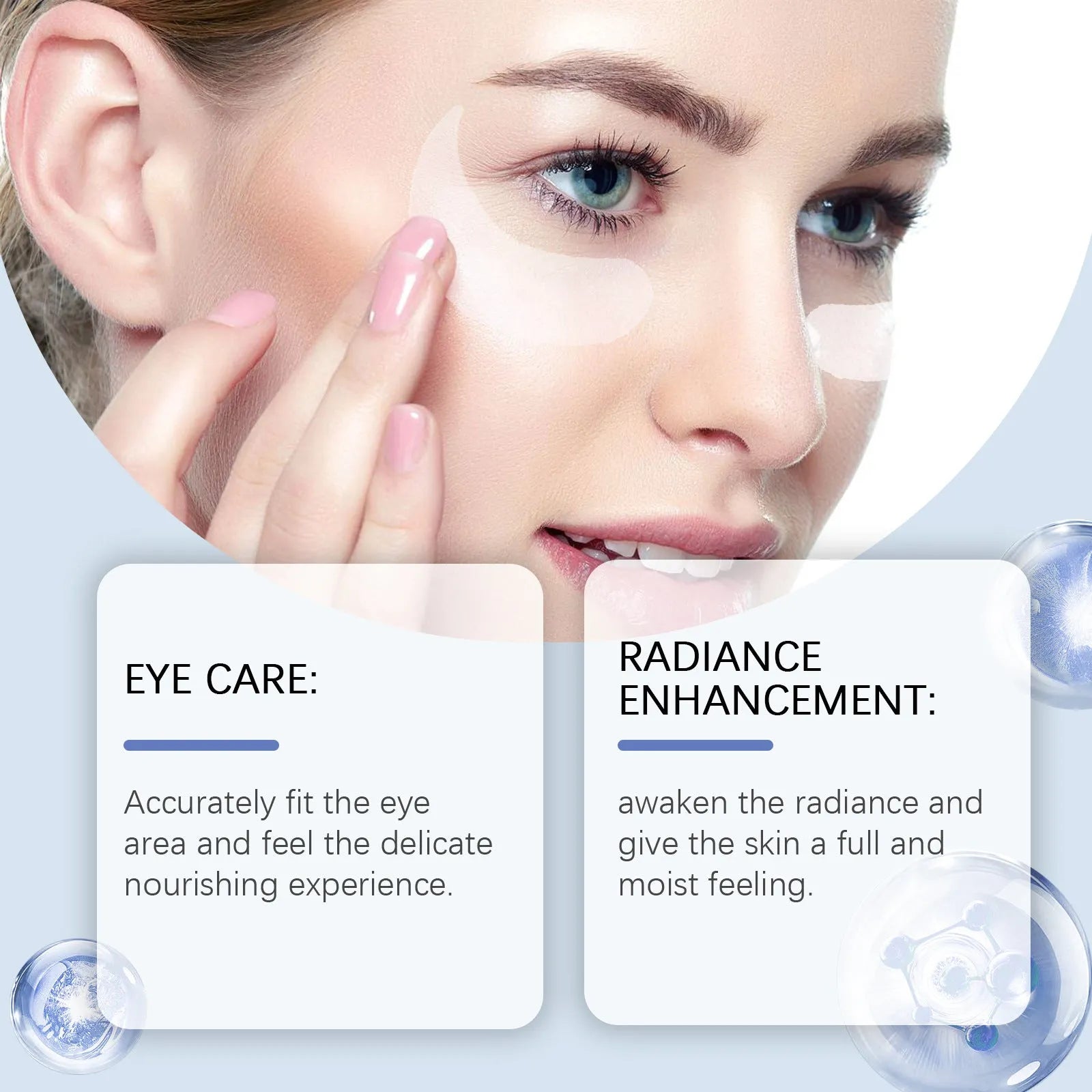 Elastic eye care microneedle patches for wrinkle reduction with transparent hydrogel construction