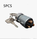 Copper ignition lock switch with key for trucks and forklifts, JK423 model.