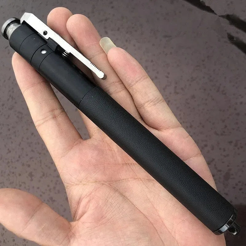 Titanium black automatic spring expandable baton in three sizes: 16 inch, 21 inch, and 26 inch.