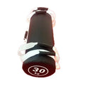 PVC fitness training sandbag in flat white leather finish showing weight specifications from 5kg to 30kg