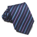 7-8cm wide polyester jacquard business tie with striped pattern in arrow style