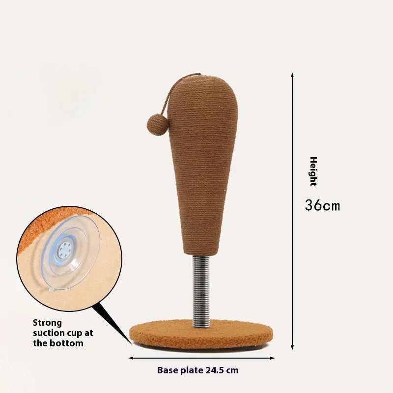 Hemp rope cat scratching board in large and small size options with tumbler design