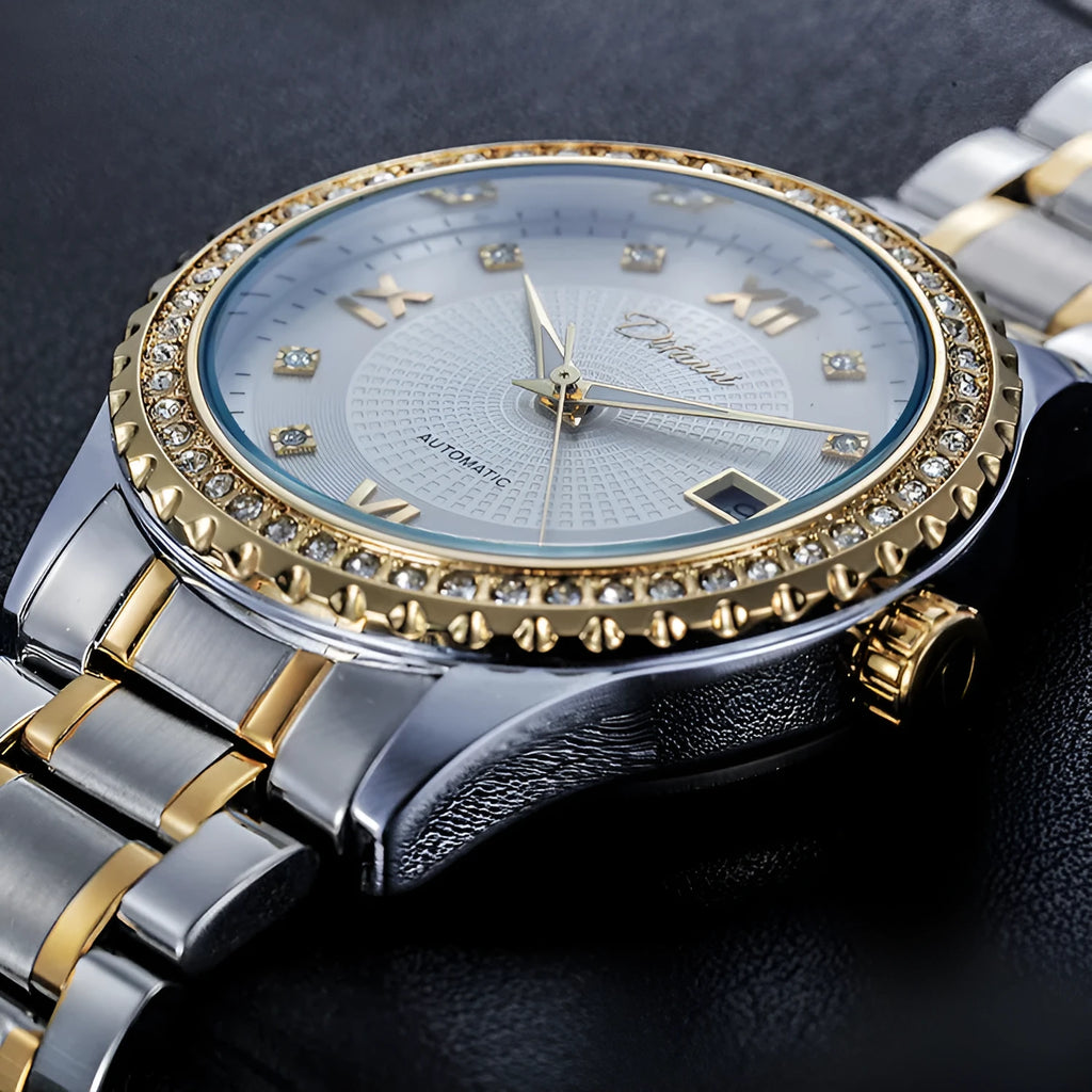 Fashionmonger men's waterproof automatic mechanical watch with luminous hands in business style design