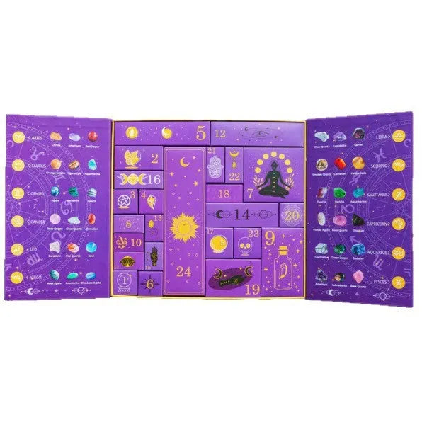 Halloween gift box with crystal and glitter decoration measuring 33.5cm wide
