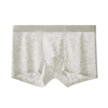 Men's leopard jacquard underwear in middle waist design with nylon fabric