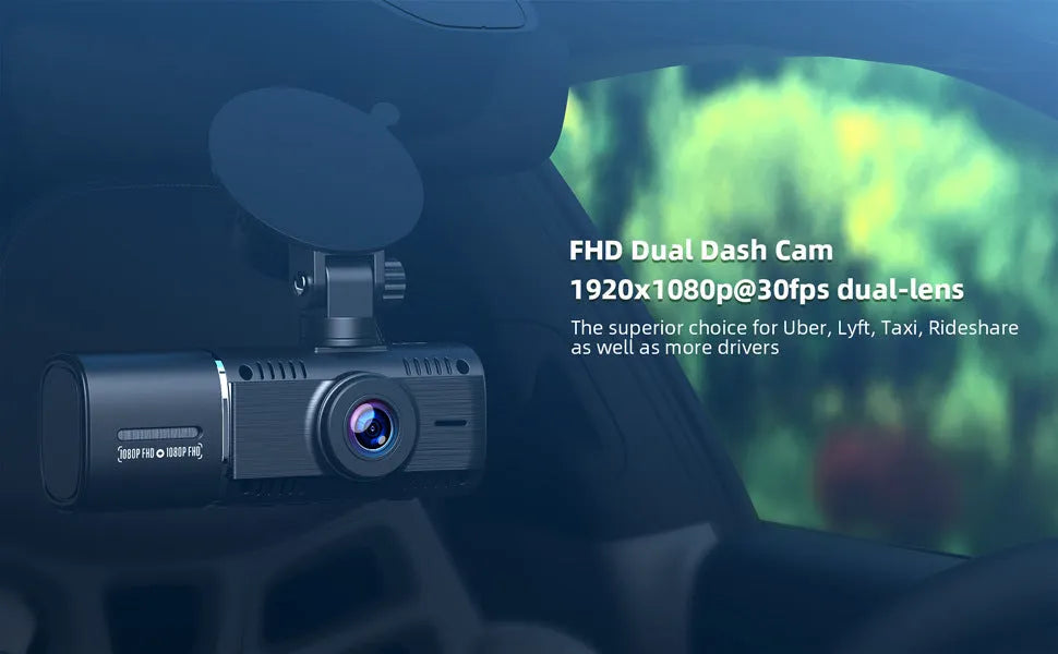 Standard black 1080p dashcam car camera with a 1.5-inch screen on its packaging.