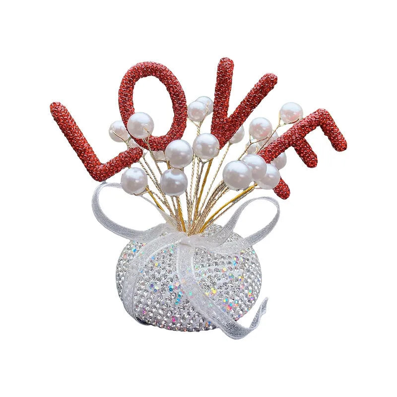 Clay diamond star car decoration ornament on vehicle centre console in pearl white starry sky colour