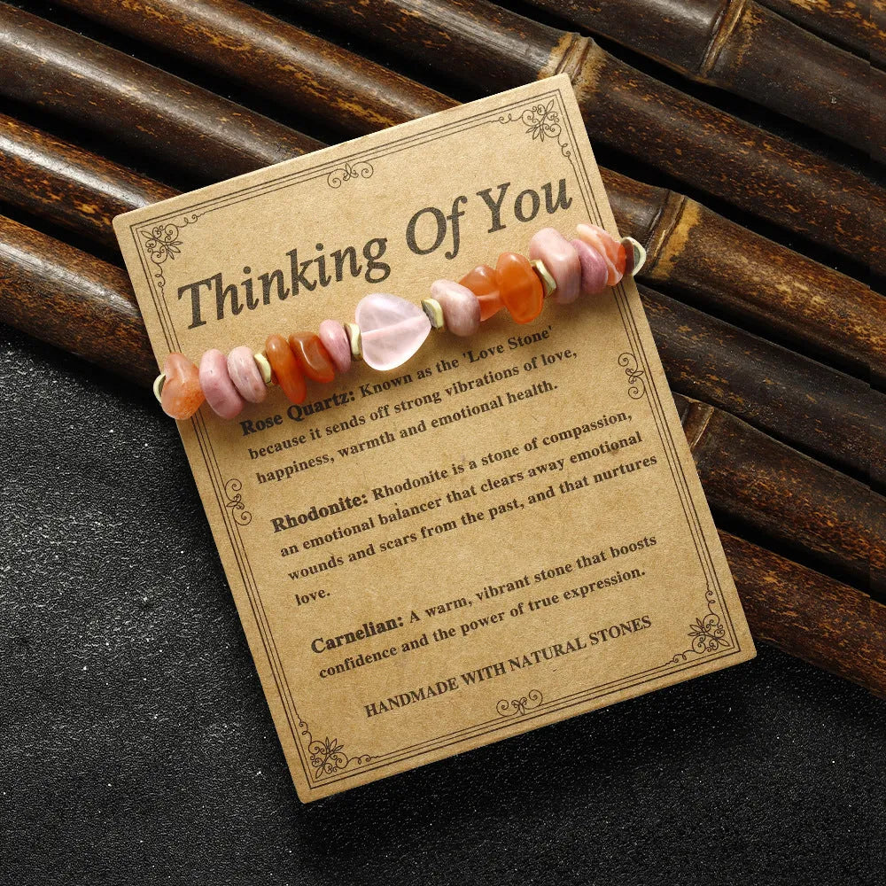Handmade geometric stone bead bracelet for women with fashion OL styling