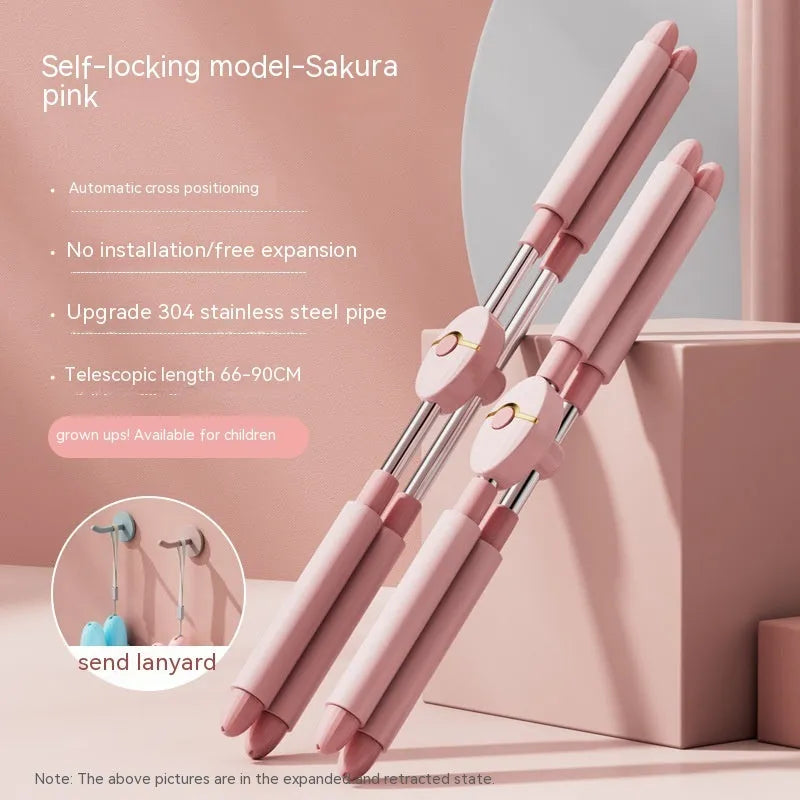 Children's adjustable open back stick for fitness body shaping in blue or pink colour