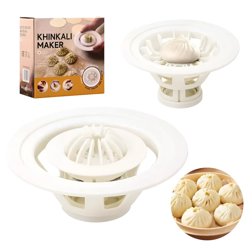 Black Jinkali four-piece steamed bun and dumpling mould set for kitchen use