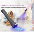 Black aluminium UV detection flashlight with USB Type-C port for finding pet stains.