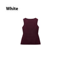 Women's dark red viscose sweater vest cardigan with gold buttons and 3D pattern, slim fit sleeveless design