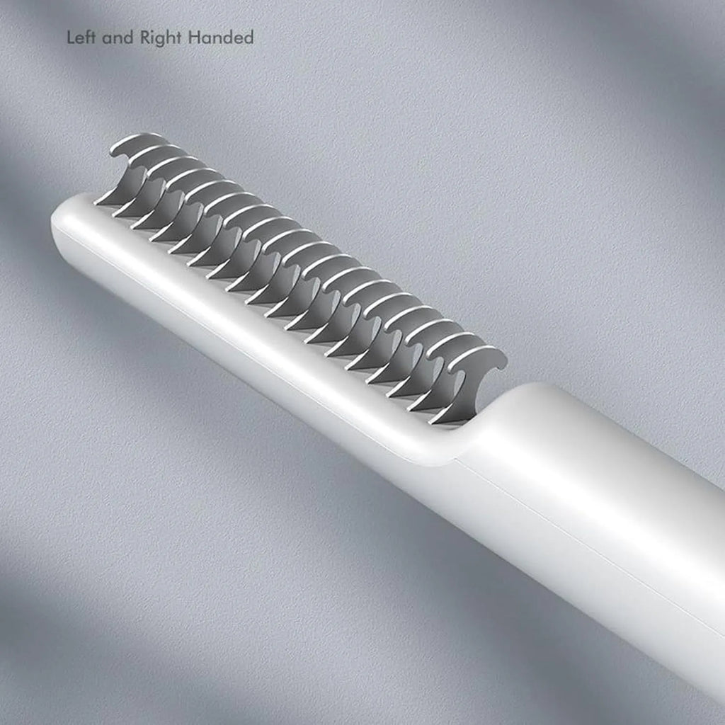Stainless steel dematting comb for dogs with rake teeth and comfortable handle