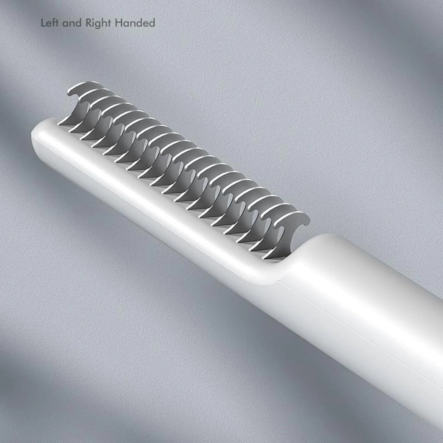 Stainless steel dematting comb for dogs with rake teeth and comfortable handle