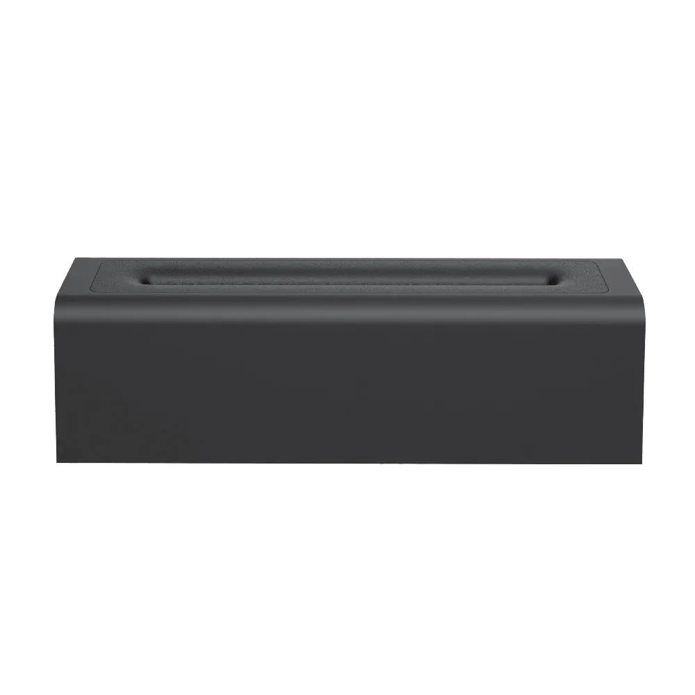 Square black or white USB aroma diffuser with colourful flame effect light and water tank