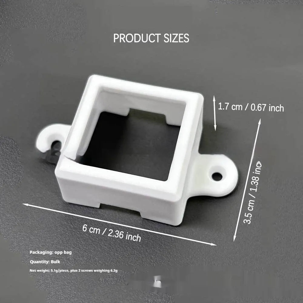 Small white plastic LED lampshade for a fixed bracket light, measuring 1.7 by 6 centimetres.