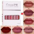 Set of six boxes of matte waterproof long lasting lip gloss with multivitamins