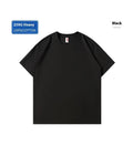 Heavy cotton loose fit T-shirt in solid colour with short sleeves