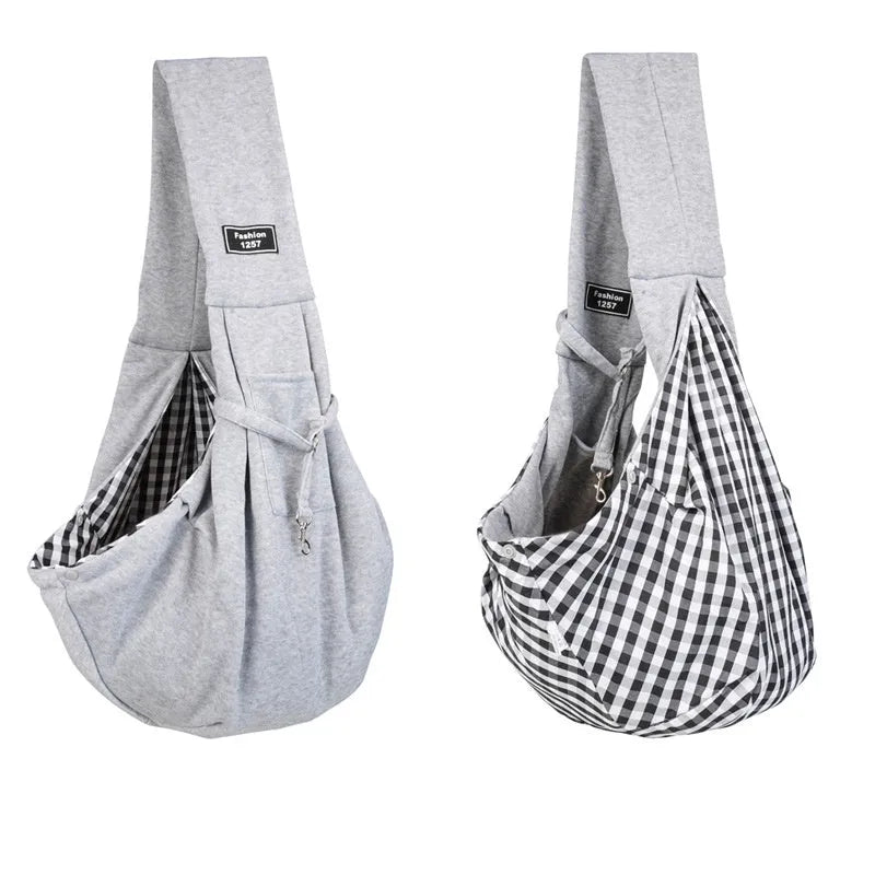 Folding cat carrier backpack shown in blue with large mesh ventilation windows and adjustable shoulder straps