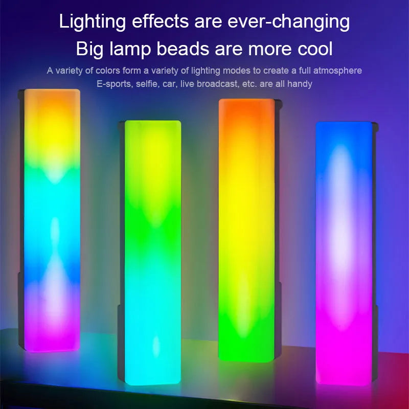 3D RGB voice-activated rhythm light for PC gaming in black or white shell