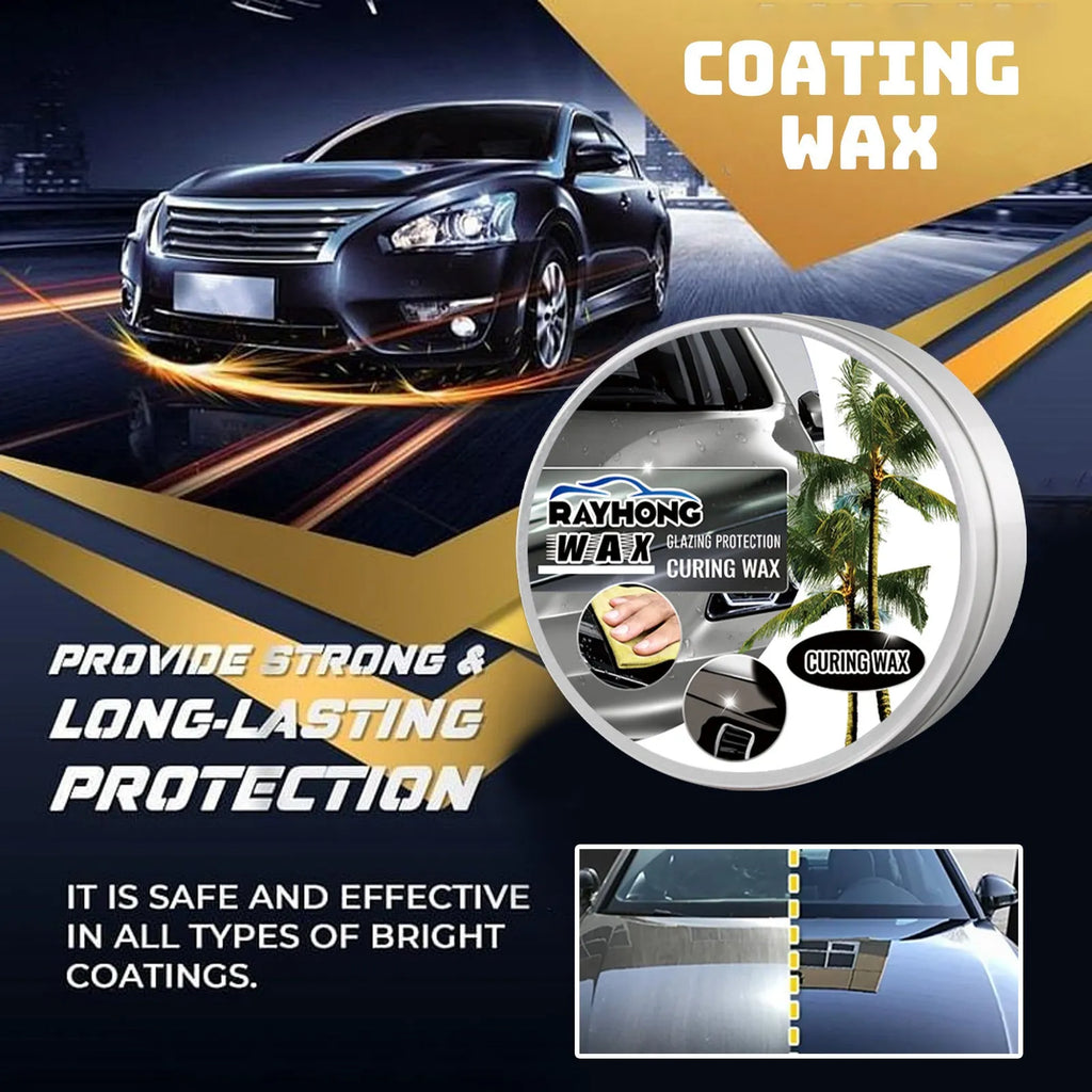 100g car coating wax pot with application sponge for paint renovation and dust protection