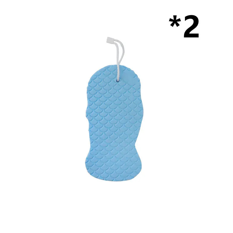 3D fish scale pattern bath sponge in white, grey, pink or light blue