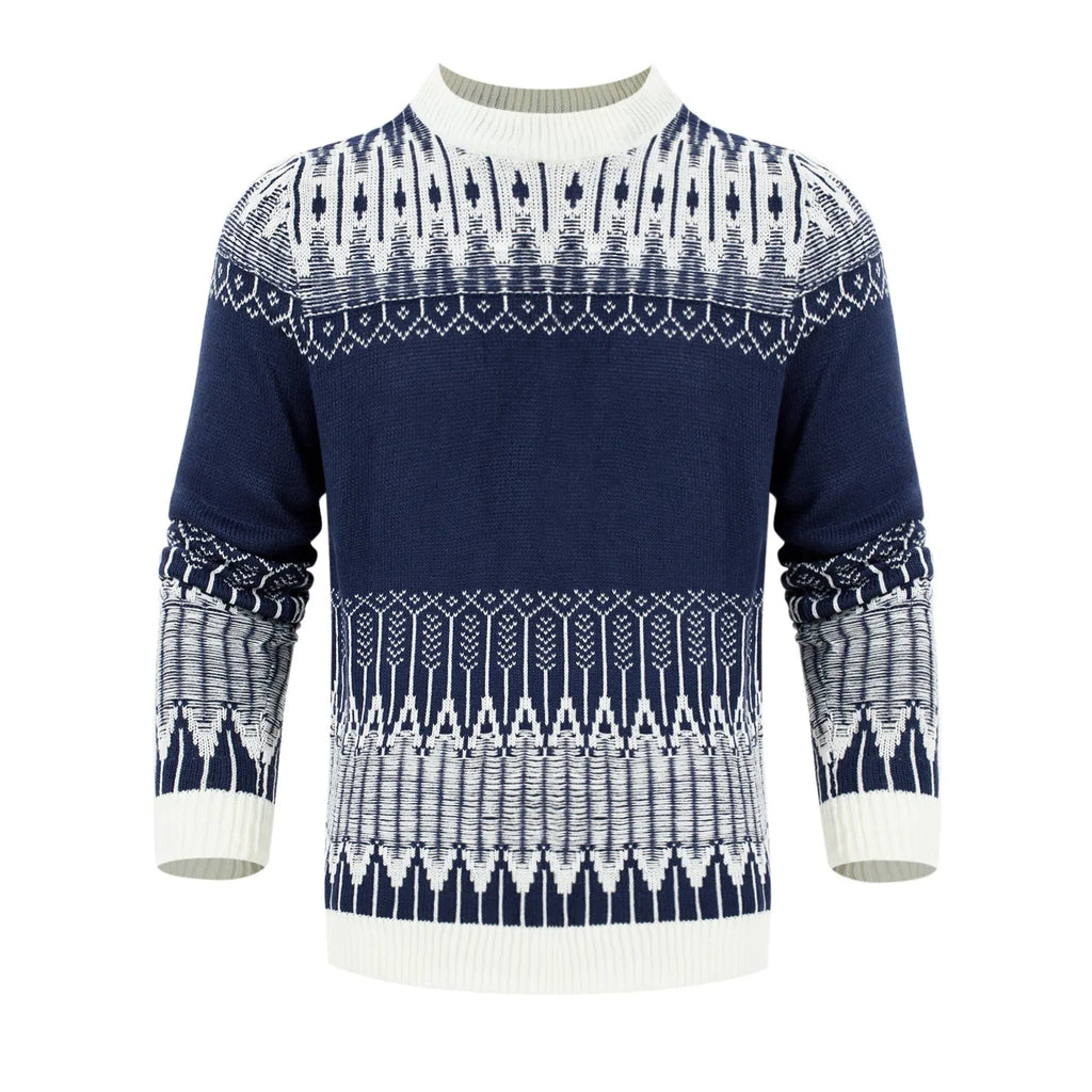 Men's knitted pullover sweater in long sleeve design for autumn and winter wear