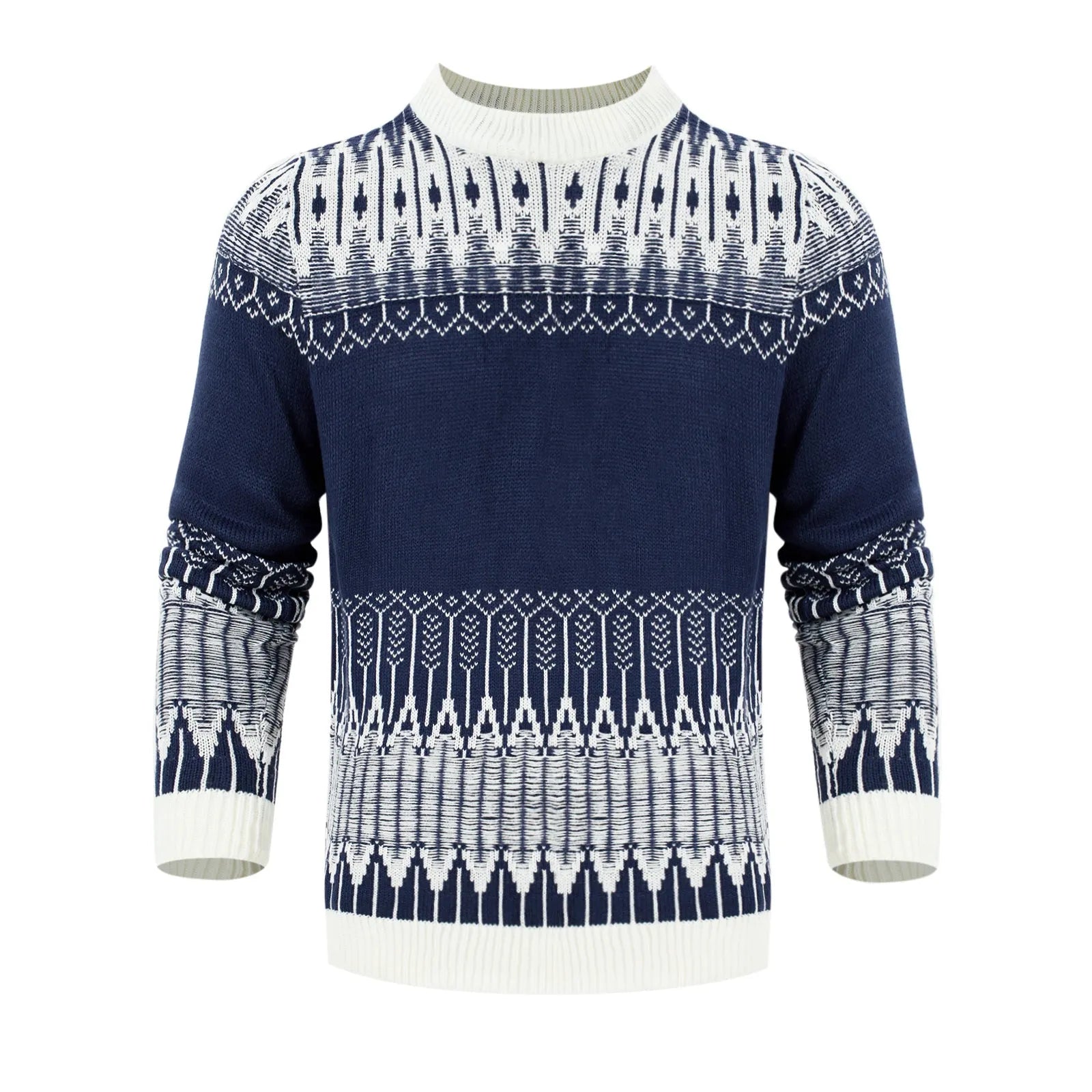Men's knitted pullover sweater in long sleeve design for autumn and winter wear