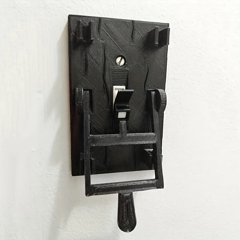 Retro decorative wall switch plate with mechanical switch and creative holiday decoration design