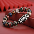 Chinese style bracelet with coloured glaze snake lucky beads in three size options