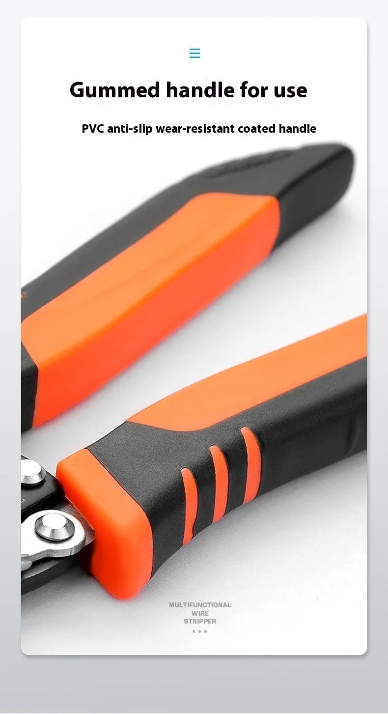 Fully automatic wire stripping pliers tool with box mounting for electrical work