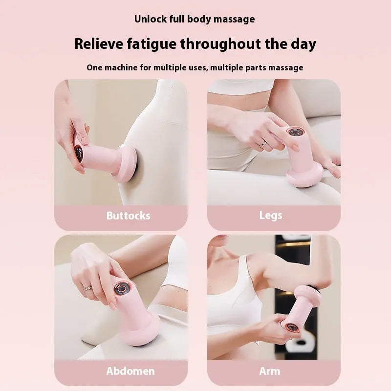 USB electric massager for cervical spine, waist and back massage in black, pink or white colour
