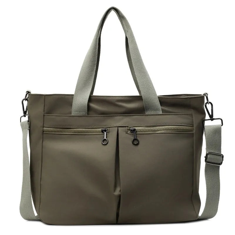 Large capacity solid colour messenger bag in Oxford cloth with 36-55L storage