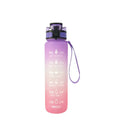 Clear 1000ml Tritan sports water bottle with infuser and BPA-free plastic construction