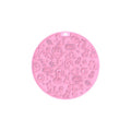 Round silicone pet licking mat with sucker base in blue colour variant