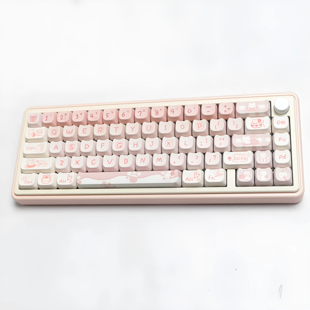 Full set of PBT keycaps for mechanical keyboards with double-shot legends and universal compatibility
