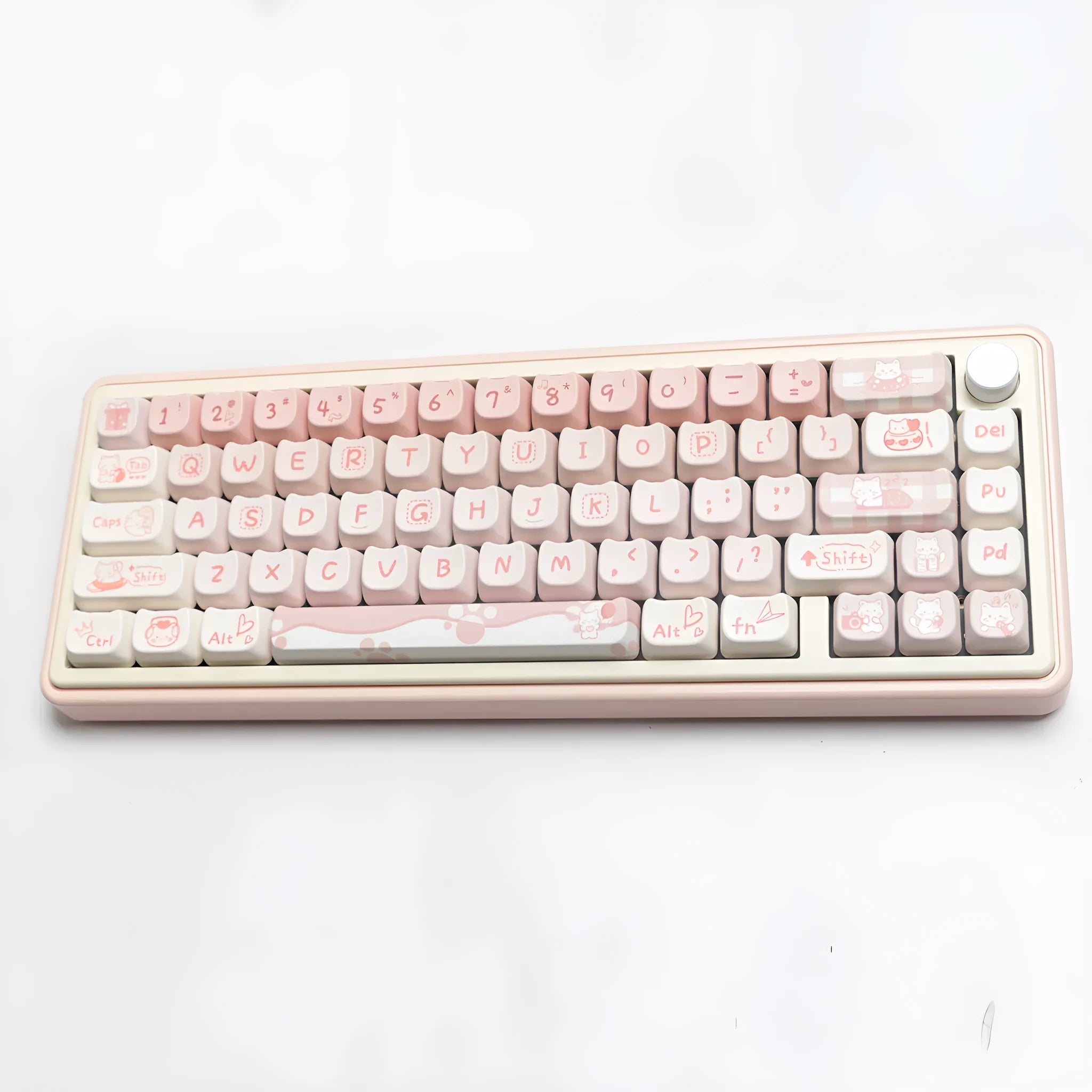 Full set of PBT keycaps for mechanical keyboards with double-shot legends and universal compatibility