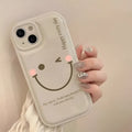 Peppermint green mobile phone case for iPhone with a detachable metal chain attached.
