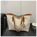 Women's 42cm width PU leather shoulder bag in black, grey, white or brown with street style