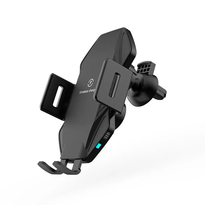 T3 touch-sensitive car wireless charger in matte black with suction cup mount and Type-C cable