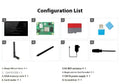 13.3-inch integrated computer touch display panel with voice assistant for Raspberry Pi CM4 projects.