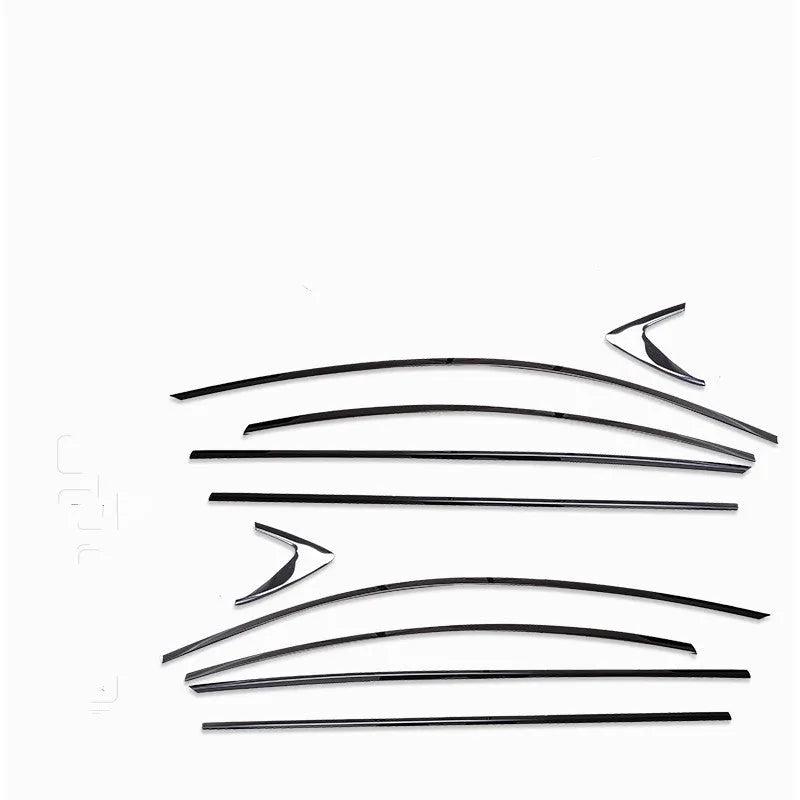 Black titanium stainless steel adhesive window trim strip for aluminium frames.