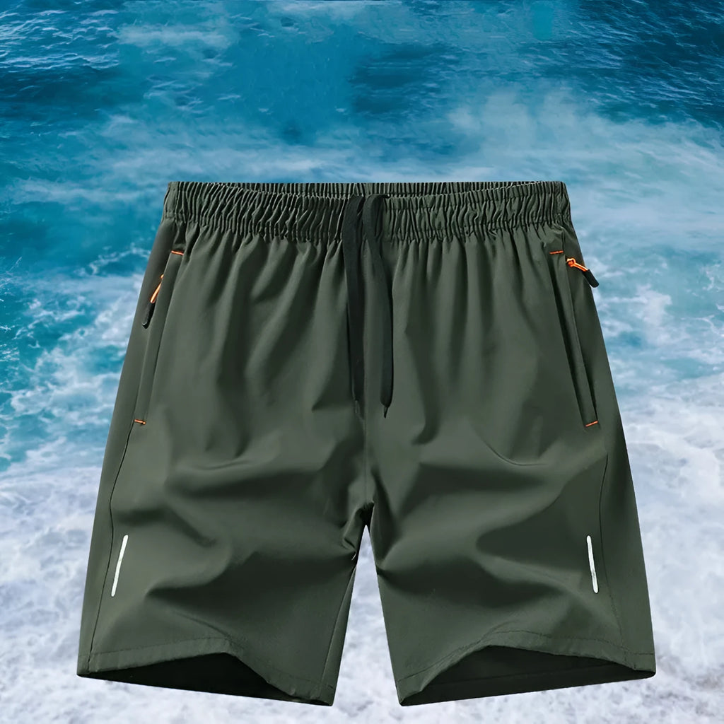 Men's ice silk basketball shorts in loose straight-leg design for summer training